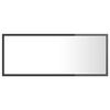 vidaXL Oglindă de baie cu LED, gri extralucios, 100x8,5x37 cm, acril