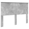 vidaXL Cadru de pat cu headboard Beton 140 x 200 cm Lemn de pin masiv