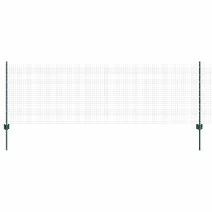 vidaXL Gard din plasă sudată cu st&acirc;lpi 100 x 0,8 m Verde Plasă