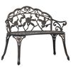 vidaXL Bancă bistro, bronz, 100 cm, aluminiu turnat