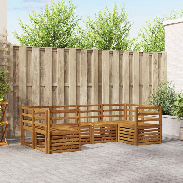 vidaXL Seturi de canapele 6 pcs natural Lemn Solid de Acacia