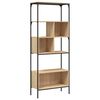vidaXL Bibliotecă cu 5 niveluri, stejar sonoma, 76x33x188,5 cm, lemn
