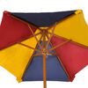 vidaXL Masă de picnic pentru copii cu bănci și umbrelă, lemn multicolor