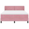vidaXL Pat cu arcuri cu saltea cu headboard Roz 160 x 200 cm Catifea