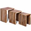 vidaXL Set de mese suprapuse, 3 piese, lemn de tec reciclat