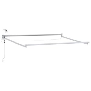 vidaXL Cadru copertină retractabil electric Alb 2,5 x 2 m Aluminiu