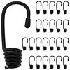 vidaXL C&acirc;rlige 24 buc. Negru 4 mm x 5 cm Oțel