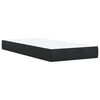 vidaXL Pat box spring cu saltea, negru, 90x200 cm, catifea