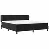 vidaXL Pat cu arcuri cu saltea cu headboard Negru 180 x 200 cm Catifea