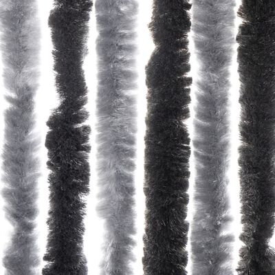 vidaXL Perdele pentru insecte, gri și negru, 56x185 cm, chenille