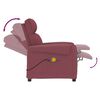 vidaXL Fotoliu de masaj, roșu vin, material textil