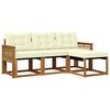 vidaXL Set de canapele de exterior 4 buc. Natural și Crem