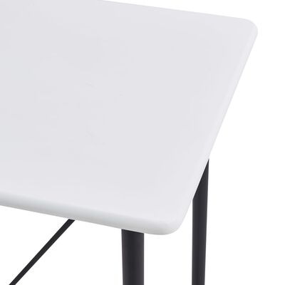 vidaXL Set mobilier de bar, 5 piese, alb, piele ecologică