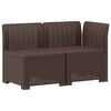 vidaXL Canapea de Grădină cu 2 Locuri Aspect Rattan PP Maro