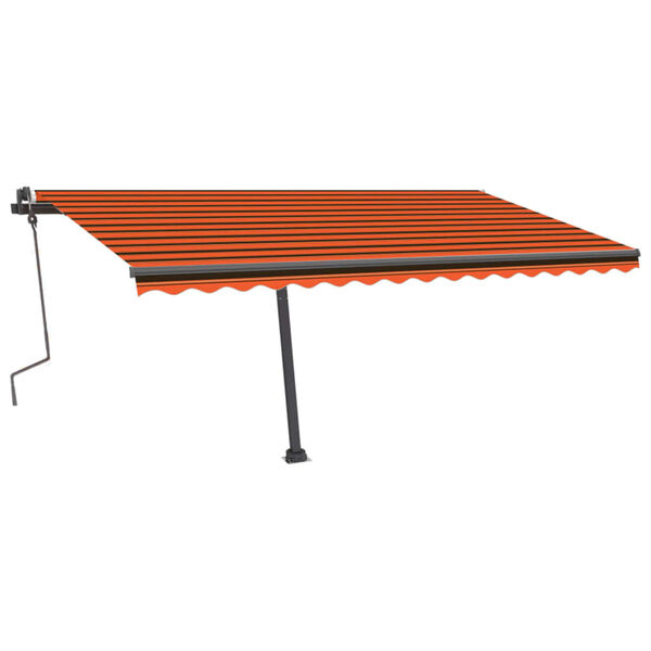 vidaXL Copertină autonomă retractabil manual portocaliu/maro 400x300cm