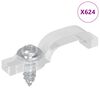 vidaXL Clipuri LED pentru Strip 12 pcs Transparent 23,8 x 7,3 x 4,3 mm