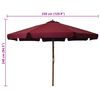 vidaXL Umbrelă de soare de exterior, st&acirc;lp lemn, roșu burgund, 330 cm