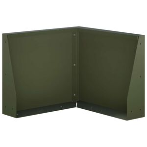 vidaXL Zid de sprijin 50 x 50 x 30 cm Oțel Verde măsliniu
