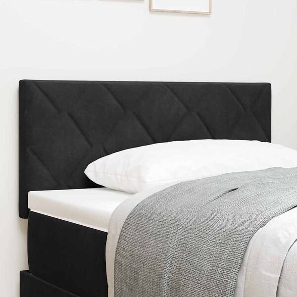 vidaXL Tăblie cap cu headboard Negru 100 cm Catifea