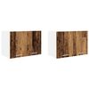 vidaXL Dulap suspendat cu ușă 2 pcs Lemn vechi și Alb 60 x 31 x 40 cm