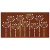 vidaXL Decorație perete de grădină 105x55 cm design flori oțel Corten