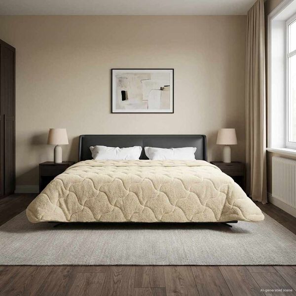 vidaXL Duvet complet pe tot parcursul anului Patos Crem 220 x 240 cm