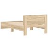 vidaXL Cadru de pat fără saltea, cu tăblie, stejar sonoma, 100x200 cm