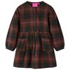 Rochie pentru copii cu m&acirc;neci lungi, coniac, 104