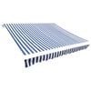 vidaXL P&acirc;nză de rezervă copertină, albastru și alb, 3,5x2,5 m, poliester