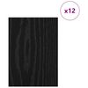 vidaXL Panouri de decor 12 pcs Stejar negru 21 x 30 x 0.3 cm