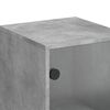 vidaXL Dulap cu uși din sticlă, gri beton, 35x37x120 cm