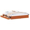 vidaXL Cadru de pat Maroniu cerat 180 x 200 cm Lemn de pin masiv