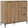 vidaXL Bufet Stejar Artizanal 89,5 x 33 x 82 cm Lemn prelucrat