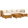 vidaXL Set de canapele de exterior 7 Bucată Maro Lemn Solid de Acacia