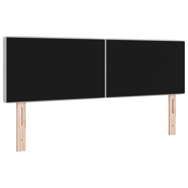 vidaXL Tăblie cap cu headboard Gri deschis 144 cm Piele artificială