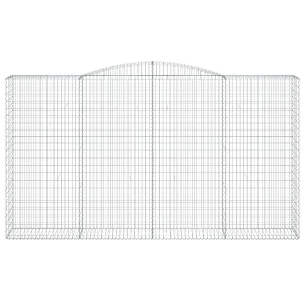 vidaXL Coșuri gabion arcuite, 10 buc 400x50x220/240cm, fier galvanizat