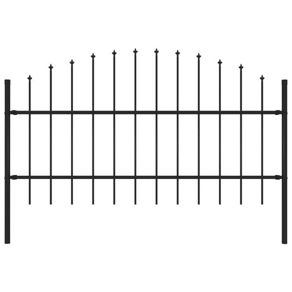 vidaXL Gard de grădină cu vârf tip suliță din oțel, 181x100 cm, negru