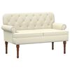 vidaXL Canapea cu capitonaj butonat Crem 120 x 65 x 77 cm