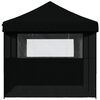 vidaXL Cort pliabil pentru petreceri cu 3 pereți laterali, negru