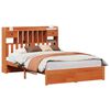 vidaXL Cadru de pat pentru bibliotecă cu raft Maro Ceară 200 x 150 cm