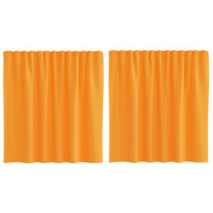 vidaXL Perdele Voile cu Bucle 2 buc Portocaliu 140x140 cm