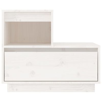vidaXL Noptiere, 2 buc., alb, 60x34x51 cm, lemn masiv de pin