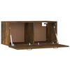 vidaXL Comodă perete, stejar fumuriu, 80x35x36,5 cm, lemn prelucrat