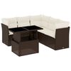 vidaXL Set canapele de grădină cu perne, 6 piese, maro, poliratan