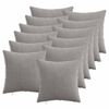 vidaXL Husă pentru pernă 12 pcs HEERLEN Gri deschis 45 x 45 cm cord