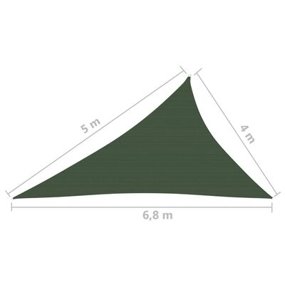 vidaXL Pânză parasolar, verde închis, 4x5x6,8 m, HDPE, 160 g/m²