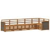 vidaXL Set canapea sectională 5 pcs natural Lemn Solid de Acacia