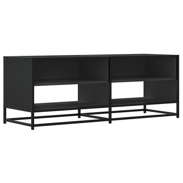 vidaXL Dulap TV, negru, 120,5x40x46 cm, lemn prelucrat și metal