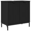 vidaXL Dulap pentru Chiuveta de Baie cu ușă Negru 60,5 x 33,5 x 61 cm