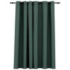 vidaXL Perdea opacă, aspect p&acirc;nză, cu ocheți, verde, 290x245 cm